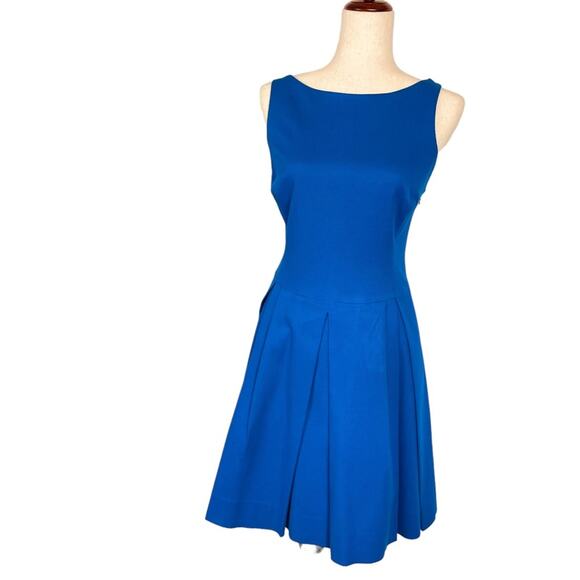 Polo Ralph Lauren Cobalt Blue Fit Flare Sleeveless Dress Size 10 - Picture 6 of 8